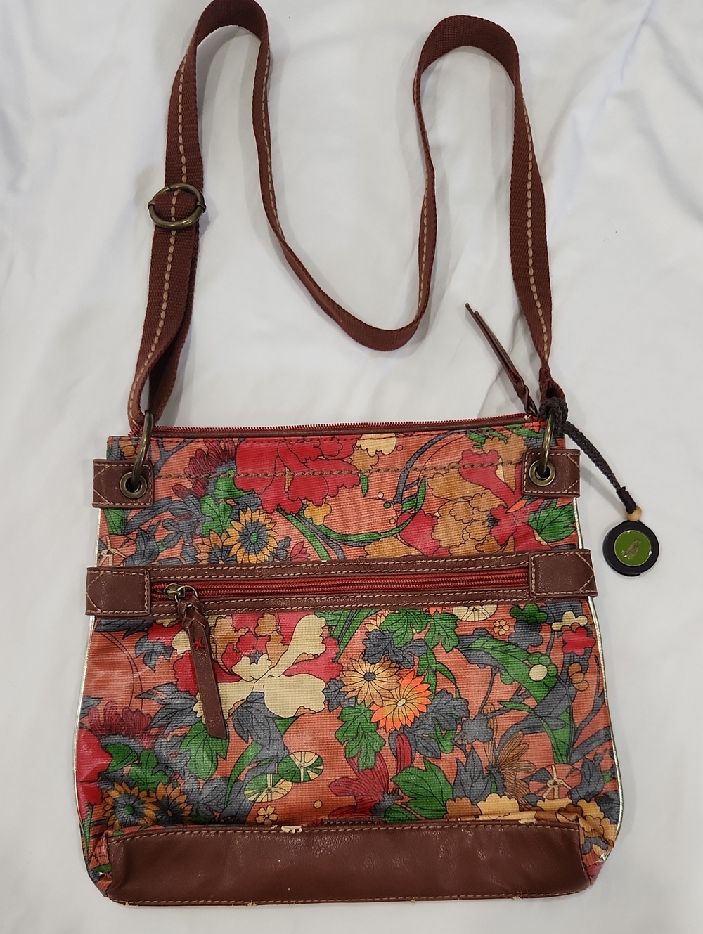 Vintage SakRoots Floral Crossbody Bag